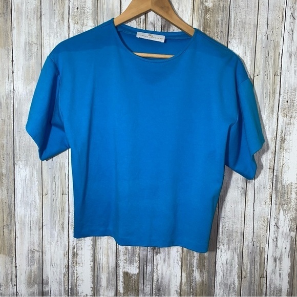Amanda Uprichard Tops - Amanda Uprichard Blue Cropped Tee